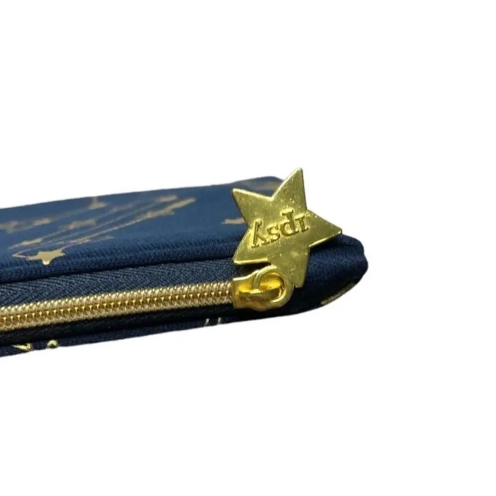 New Ipsy Glam Bag Metallic Gold Constellations Space Makeup Accessory Bag